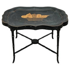 Vintage Regency Tole Fruit Tray Table