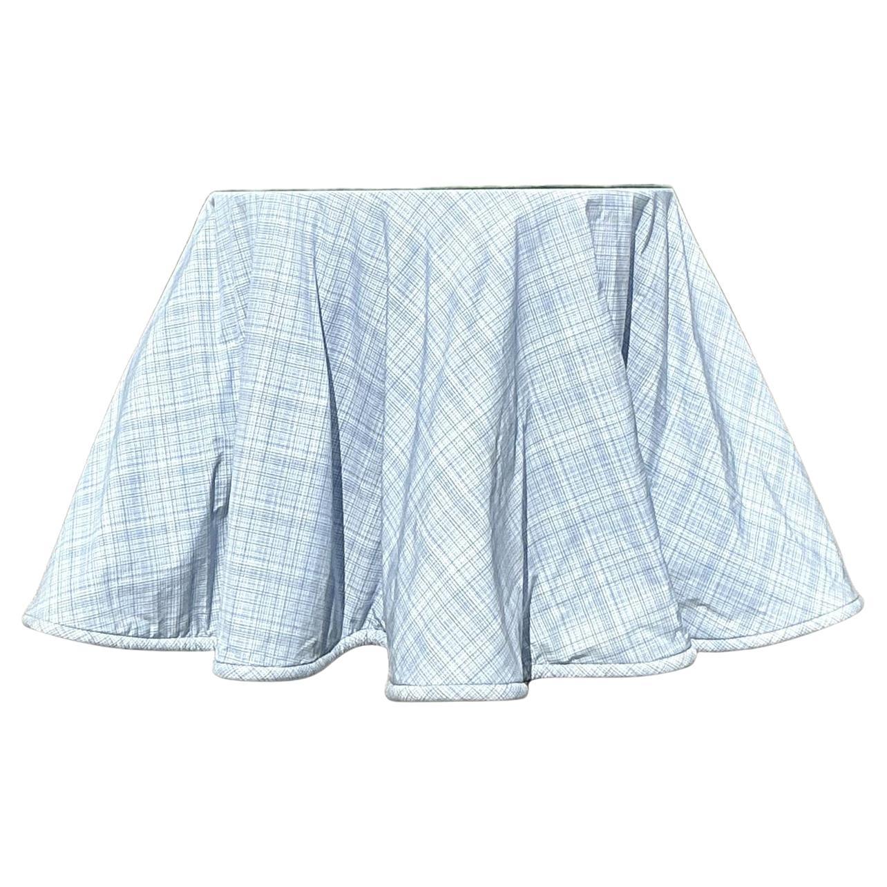 Vintage Regency Tonal Plaid Skirted Table