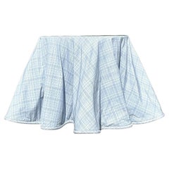 Vintage Regency Tonal Plaid Skirted Tisch