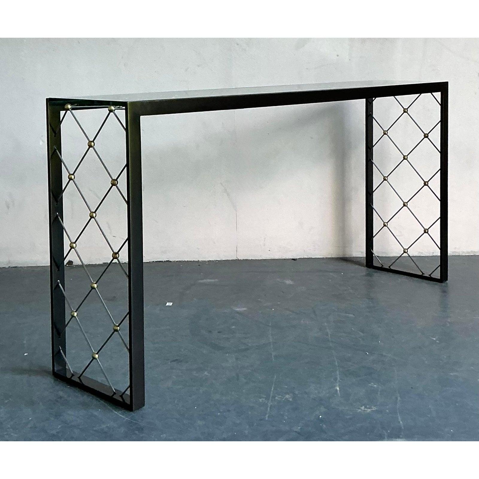 Vintage Regency Trellis Konsolentisch (amerikanisch) im Angebot