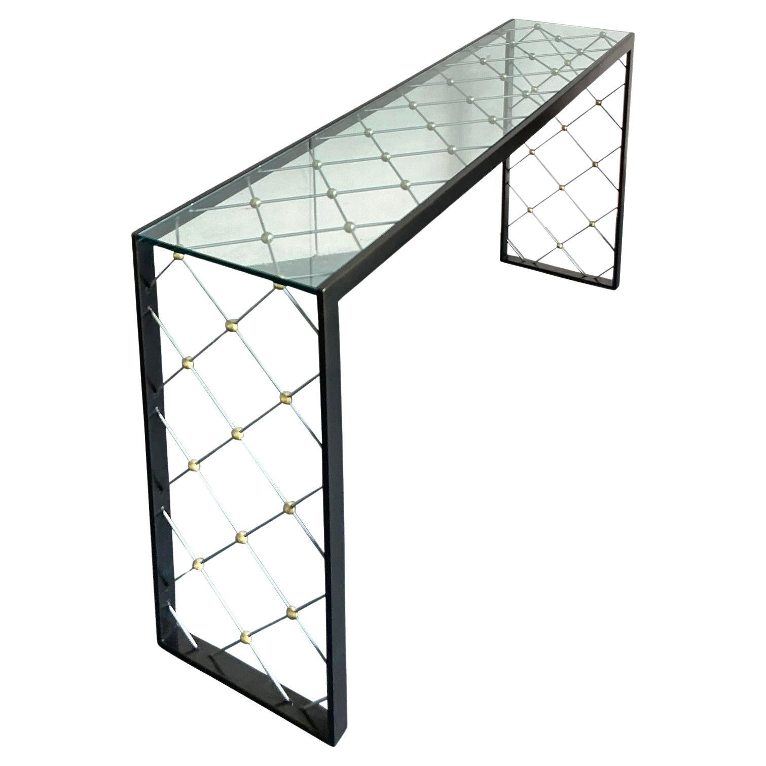 Vintage Regency Trellis Konsolentisch im Angebot