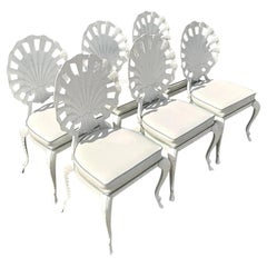 Chaises grotte vintage Regency Tropitone en aluminium coulé, lot de 6