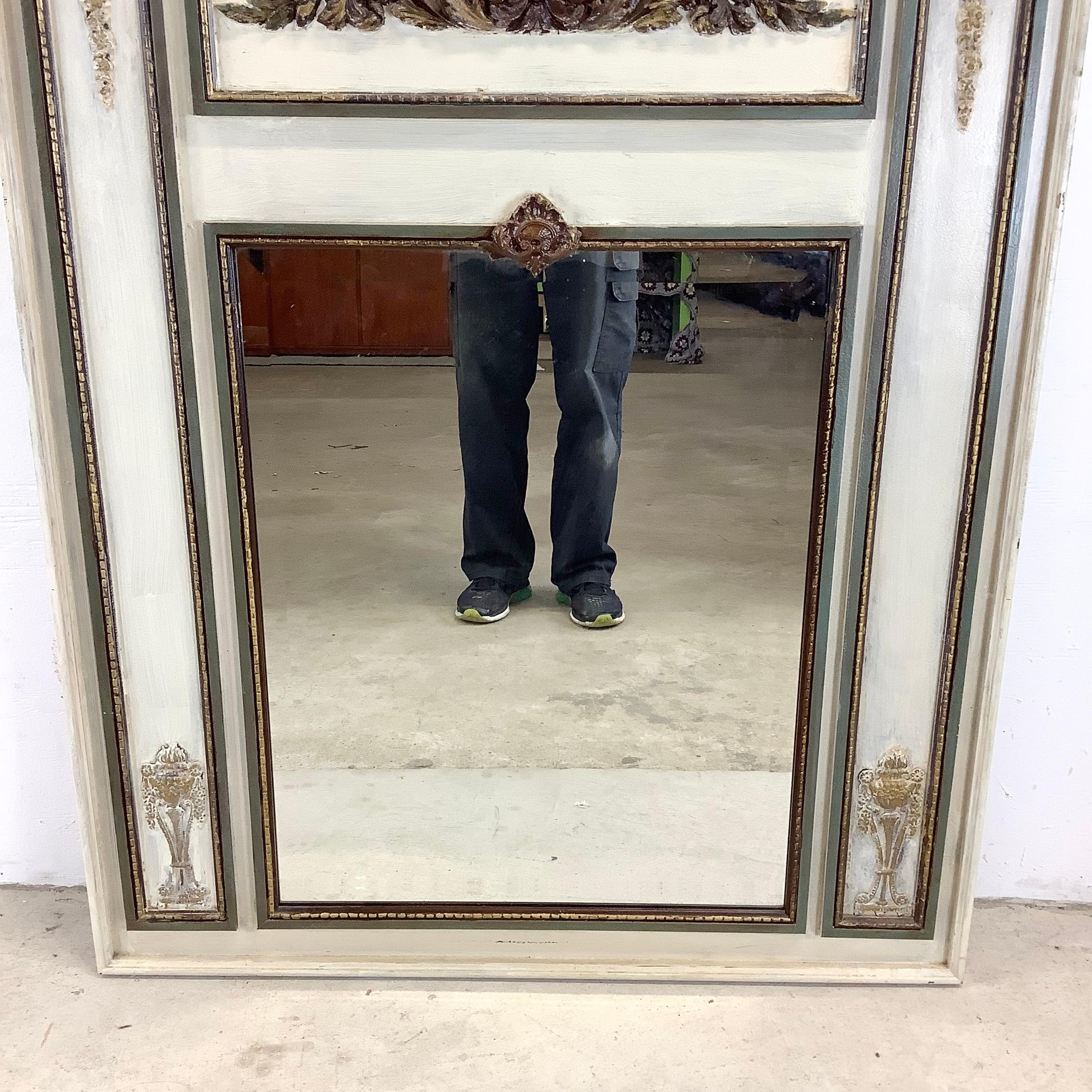 Vintage Regency Trumeau Mirror with Ornate Detailing 1