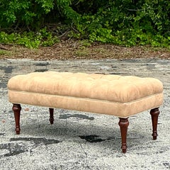 Vintage Regency Tufted Bench