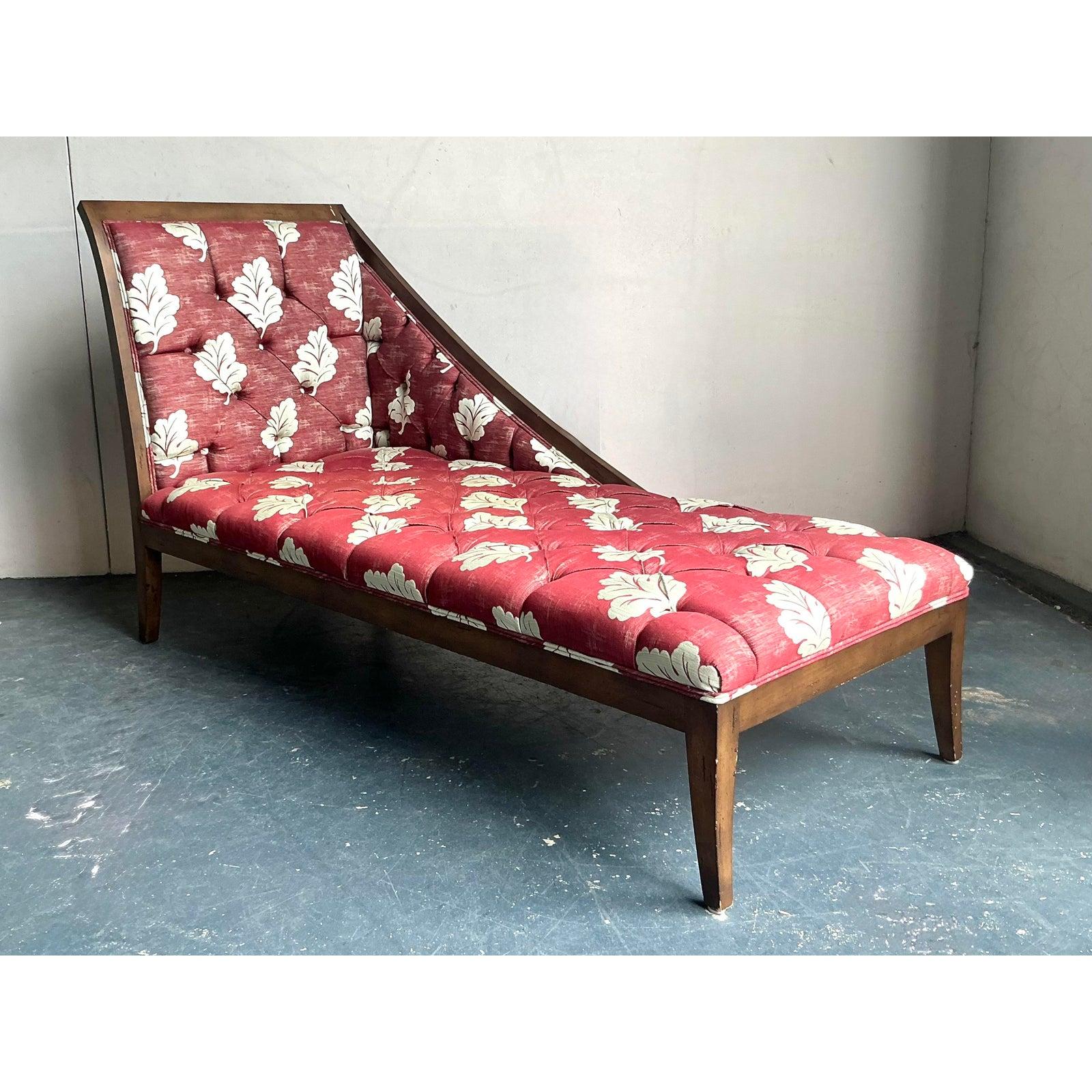 Chaise longue touffetée Vintage Regency en vente 1
