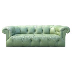 Vintage Regency Tufted Chesterfield Leather Sofa
