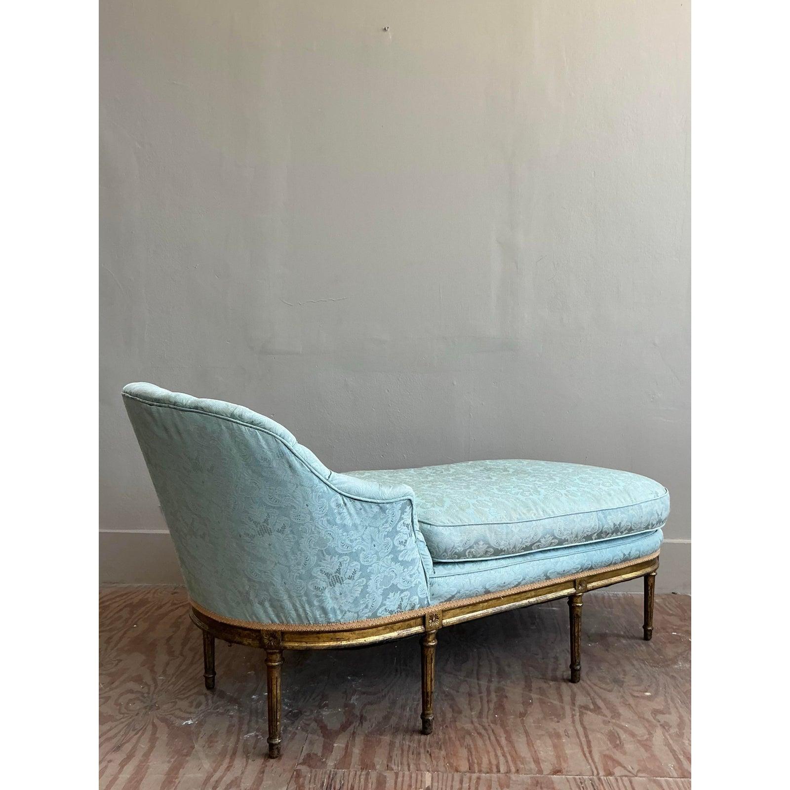 Tissu Chaise longue en jacquard touffeté Vintage Regency en vente