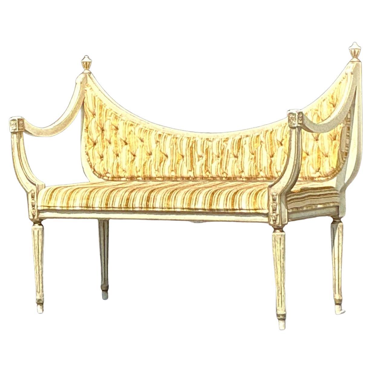 Divano vintage con piedistallo Regency