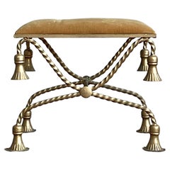 Banc Vintage Regency à glands torsadés