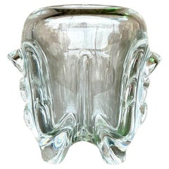 Vintage Regency-Kristallvase von Val St Lambert im Regency-Stil