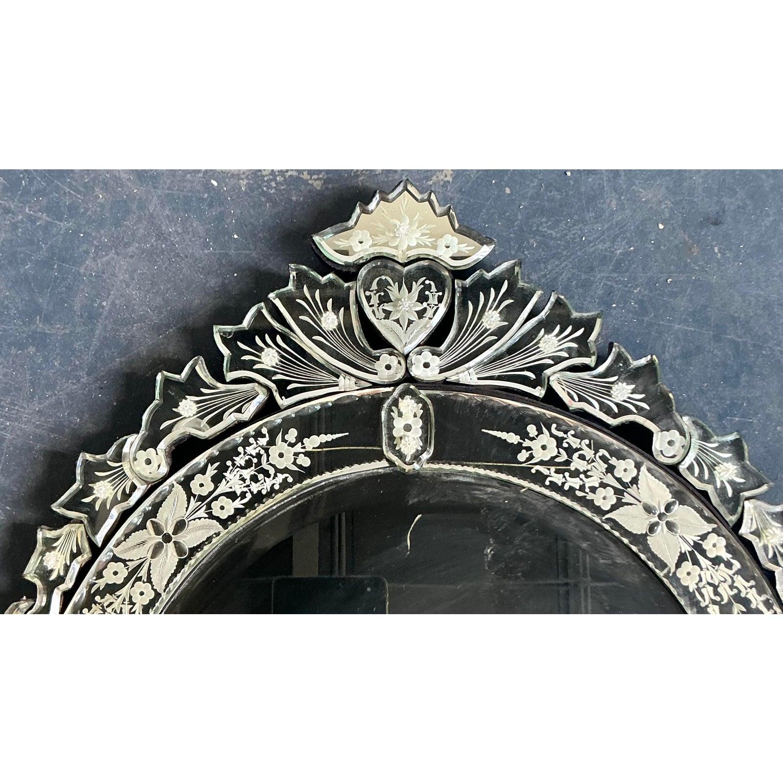 XXIe siècle et contemporain Miroir Vintage Regency de style vénitien en vente