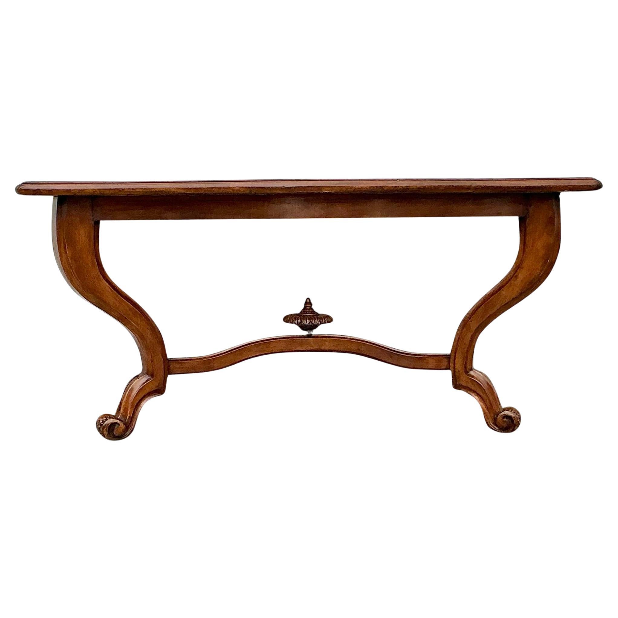 Consolle da parete vintage Regency in Wood Wood intagliato
