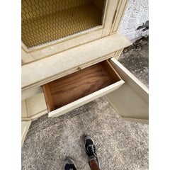 Étagère vintage Regency en maille fil de fer