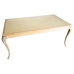 Vintage Regency Wooden Travertine Top Dining Table