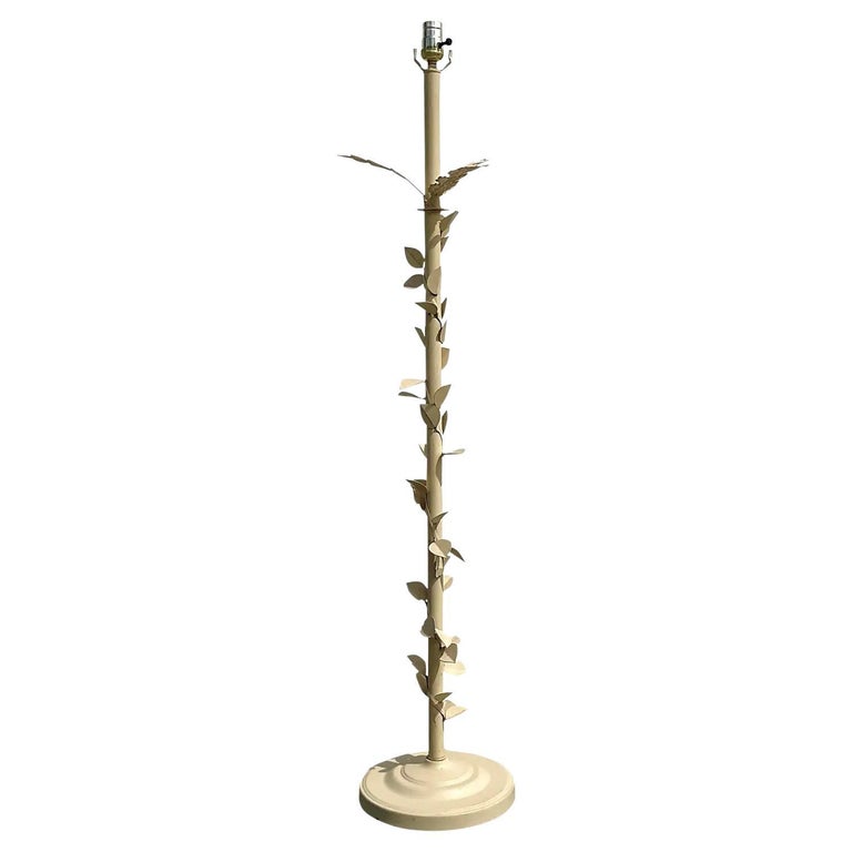 Vintage Regency Wrapped Ivy Floor Lamp For Sale at 1stDibs