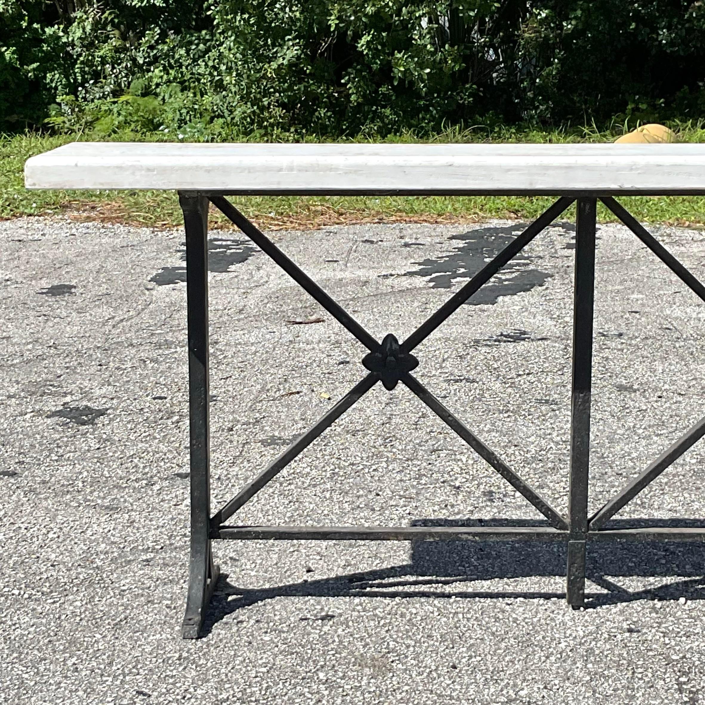Panche in ferro battuto d'epoca Regency - una coppia in vendita 1