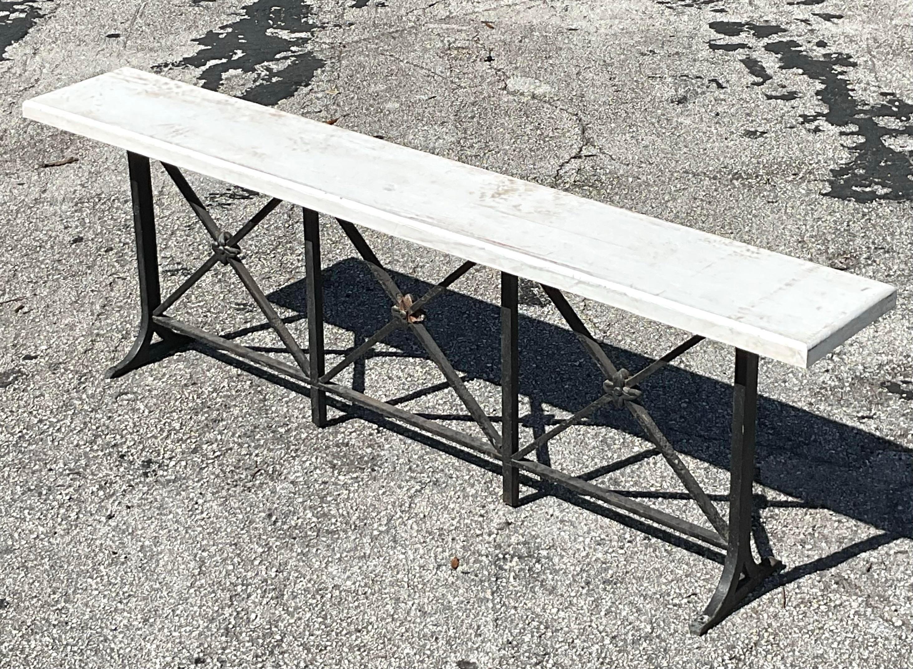 Panche in ferro battuto d'epoca Regency - una coppia in vendita 2