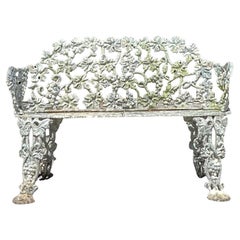 Vintage Regency Schmiedeeisen Grape Leaf Bank