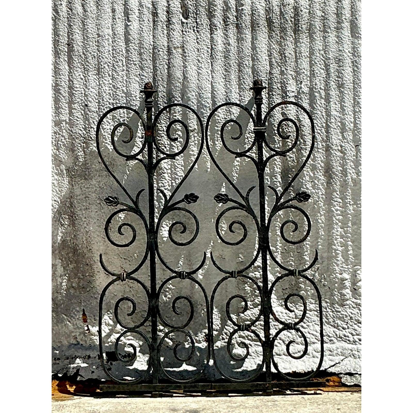 XX secolo Grate in ferro battuto d'epoca Regency - Una coppia in vendita