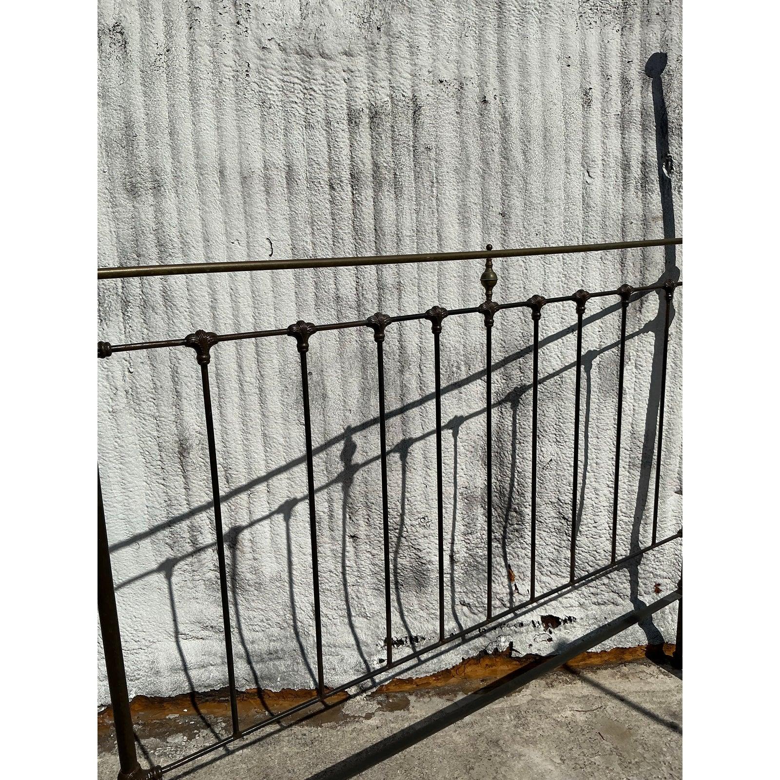 Brass Vintage Regency Wrought Iron King Size Bed