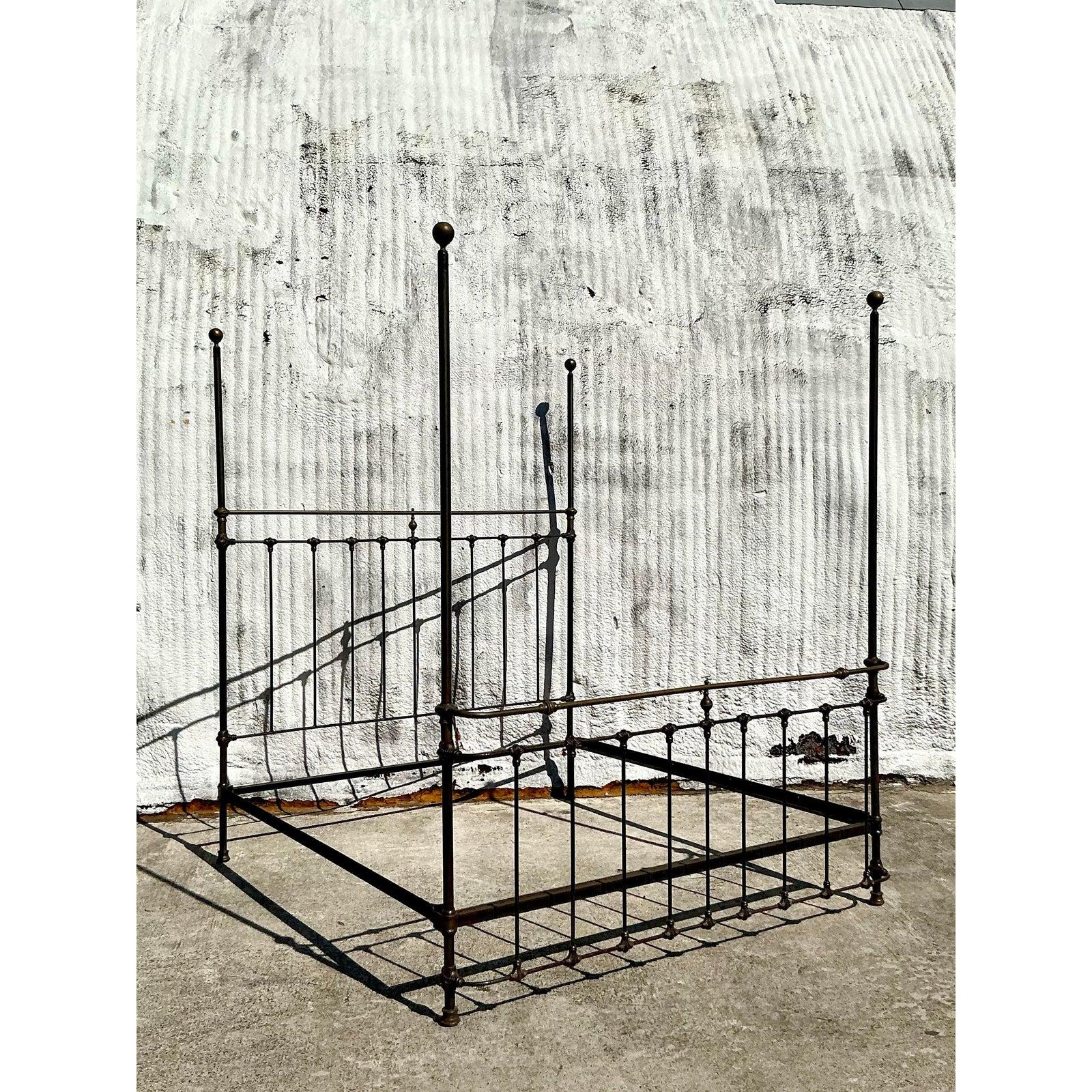 Vintage Regency Wrought Iron King Size Bed 1