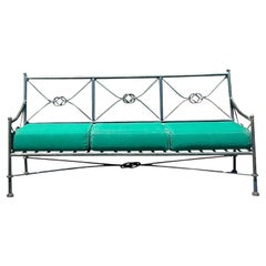 Vintage Regency Wrought Iron Knot Sofa