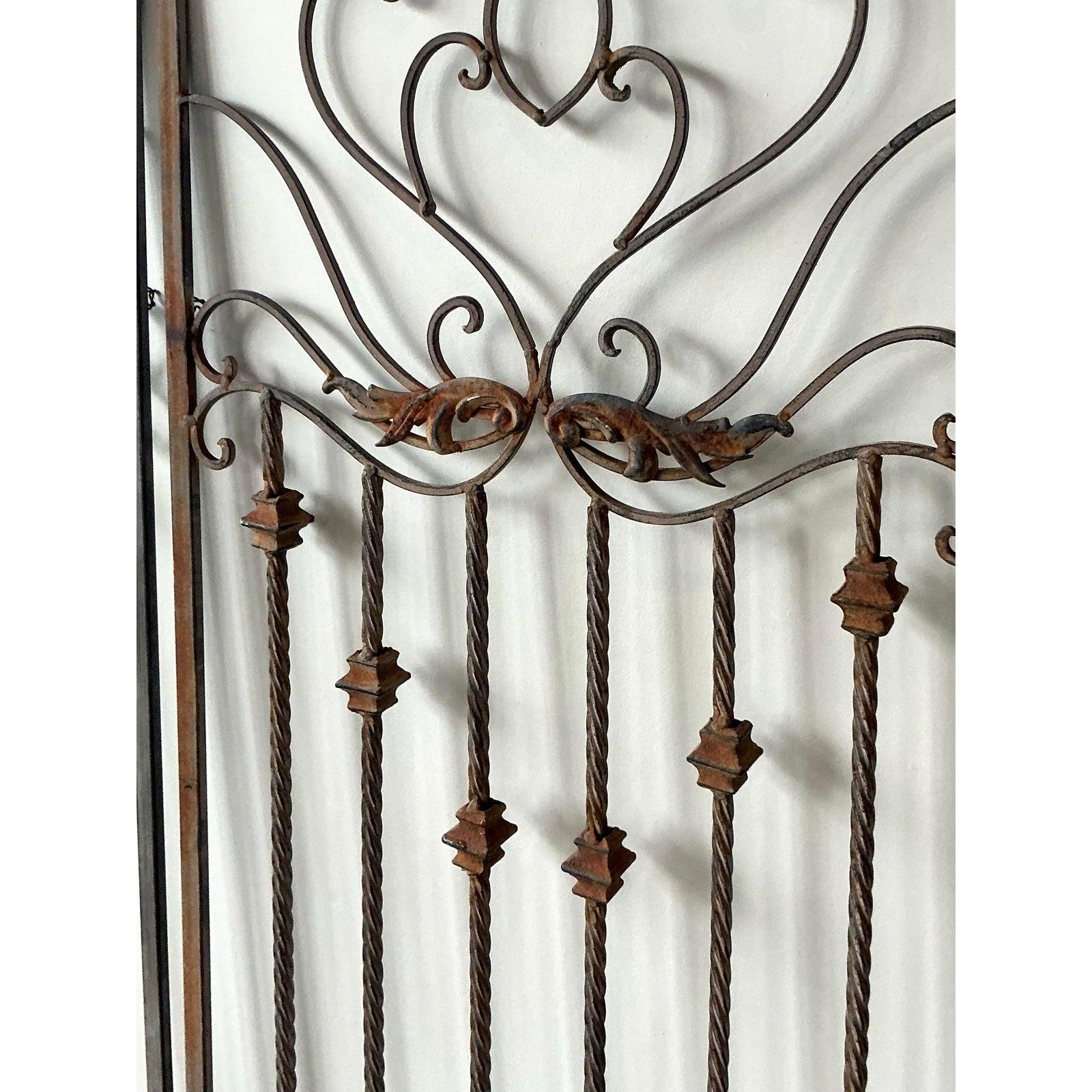 American Vintage Regency Wrought Iron Panels - A Pair For Sale