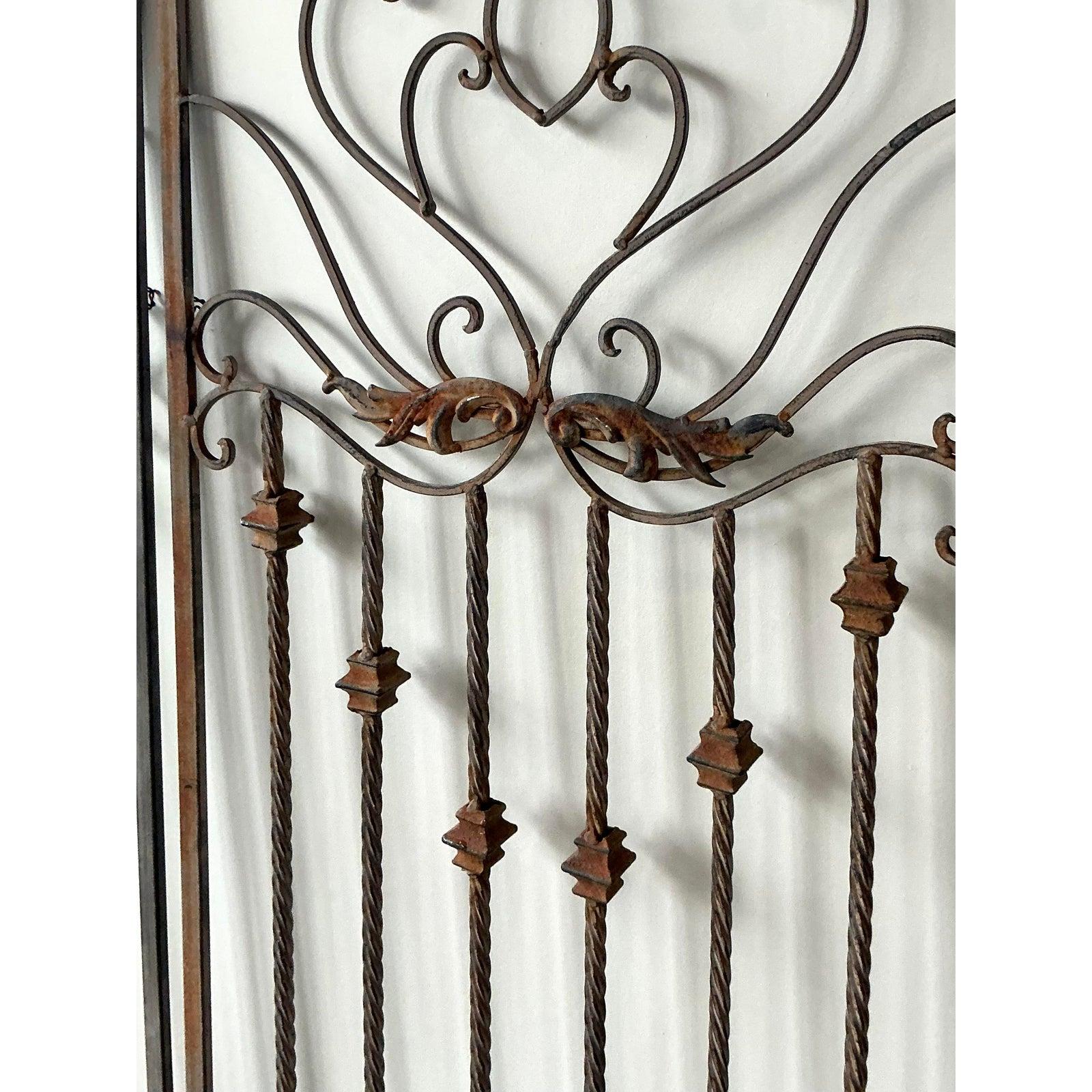 20th Century Vintage Regency Wrought Iron Panels - A Pair For Sale