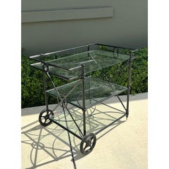 Vintage Regency Wrought Iron Target Dry Bar