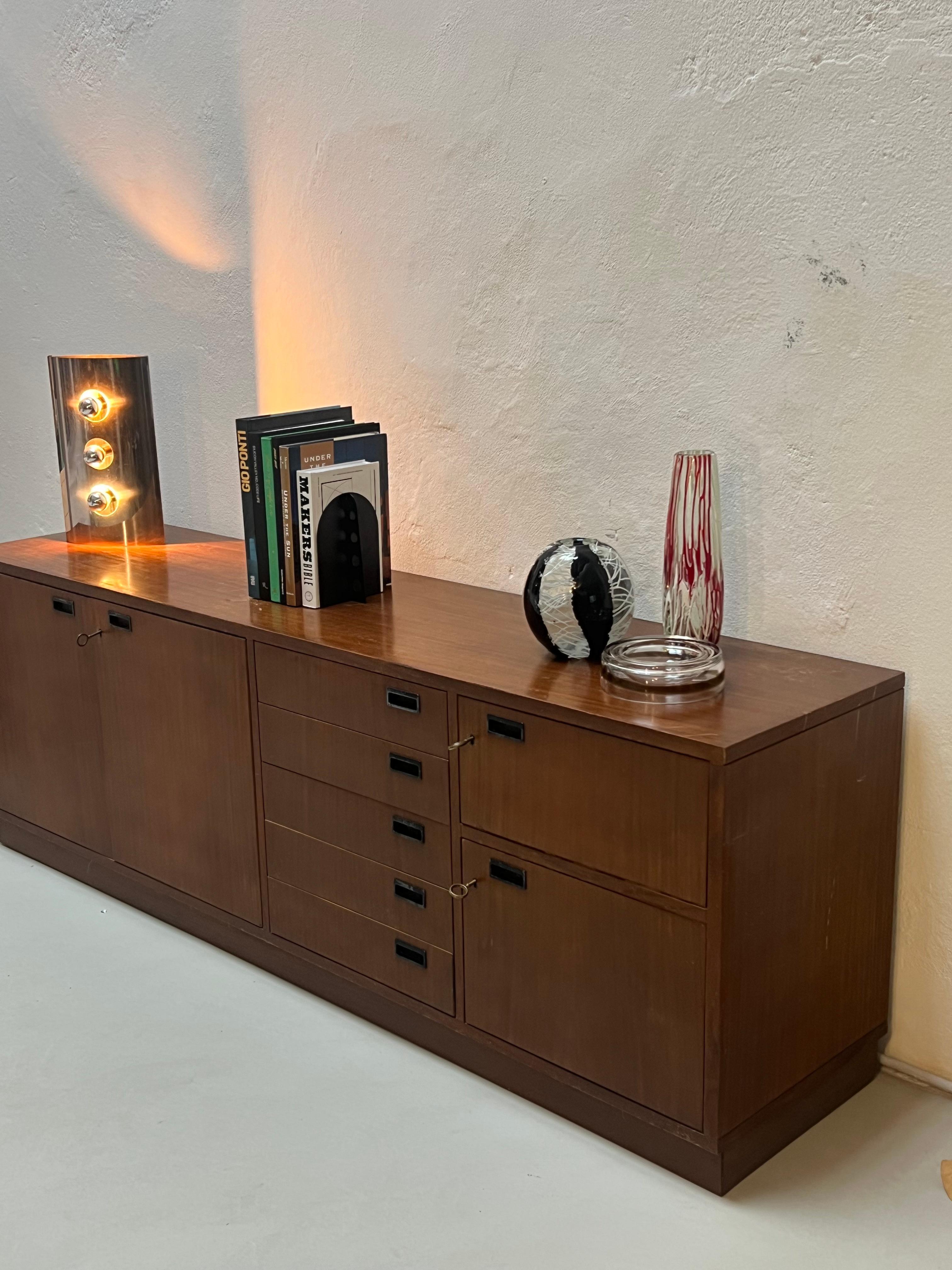 Ère spatiale Lampe de bureau Reggiani en acier inoxydable, ère spatiale italienne, années 1960 en vente