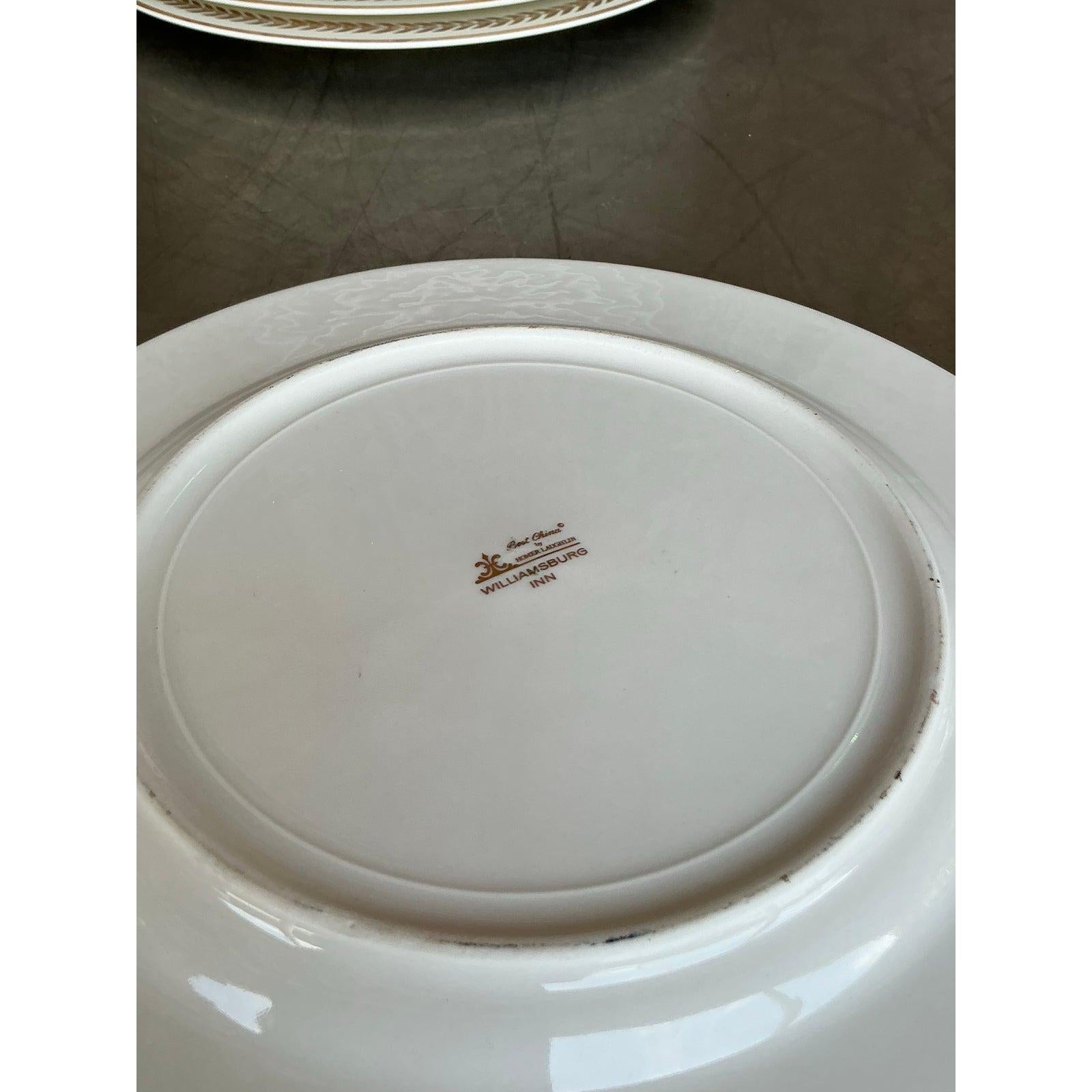 Vintage Regncy Homer Laughlin “Williamsburg Inn” Laurel Leaf China - Set of 12 For Sale 1