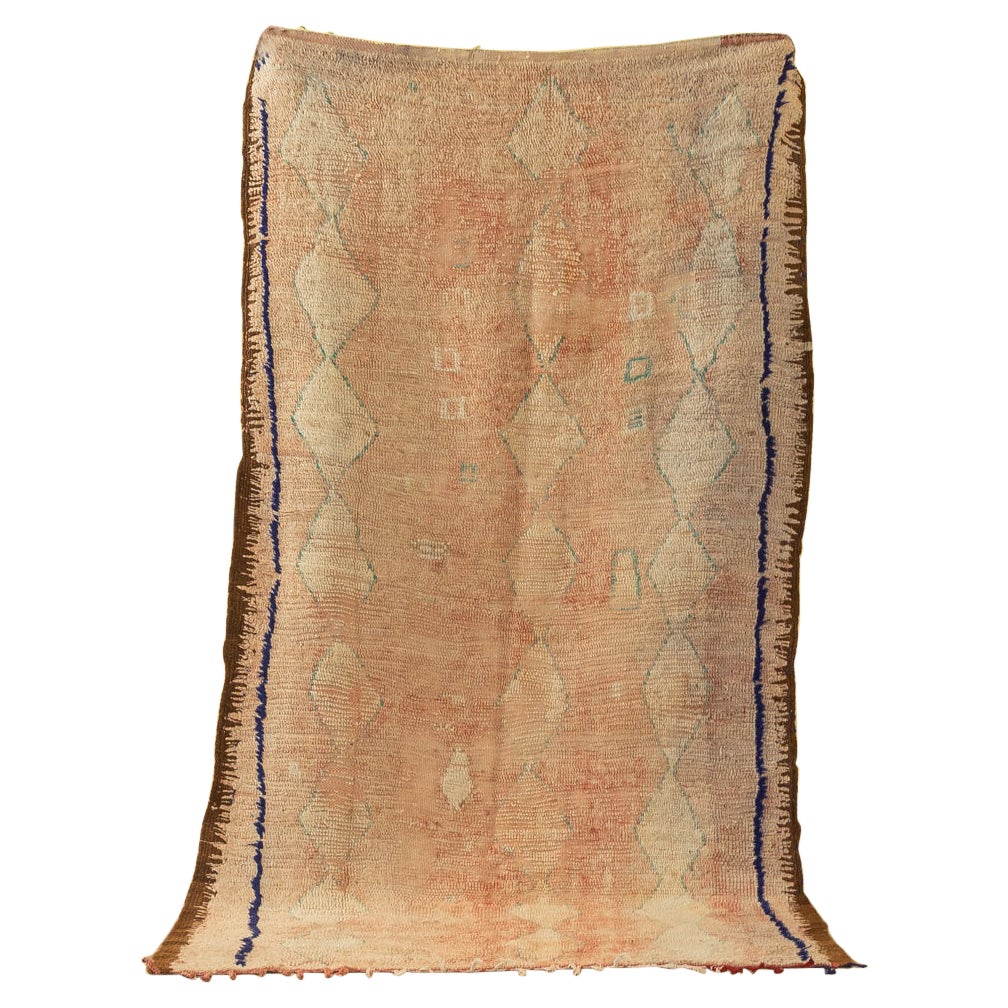 Tappeto berbero marocchino vintage Rehamna Haouz di Marrakesh colori pastello