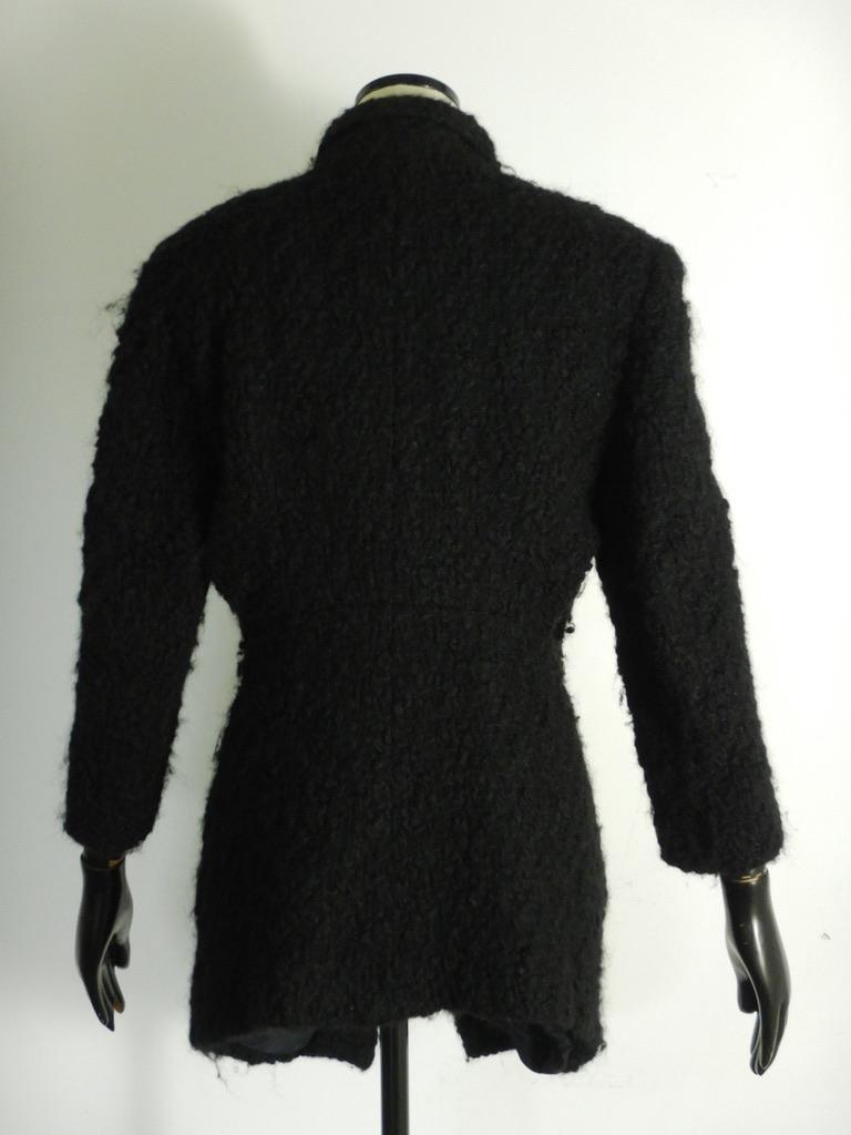 Women's Vintage Rei Kawakubo Black Wool Coat For Sale