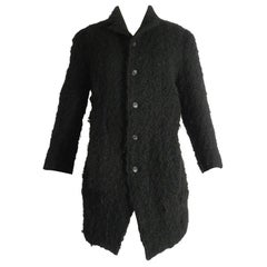 Vintage Rei Kawakubo Abrigo de lana negro
