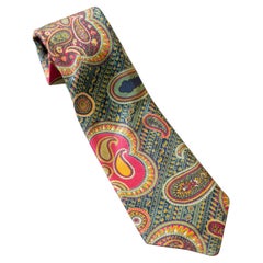 Vintage Reine Seide 100% silk tie with paisley motifs 
