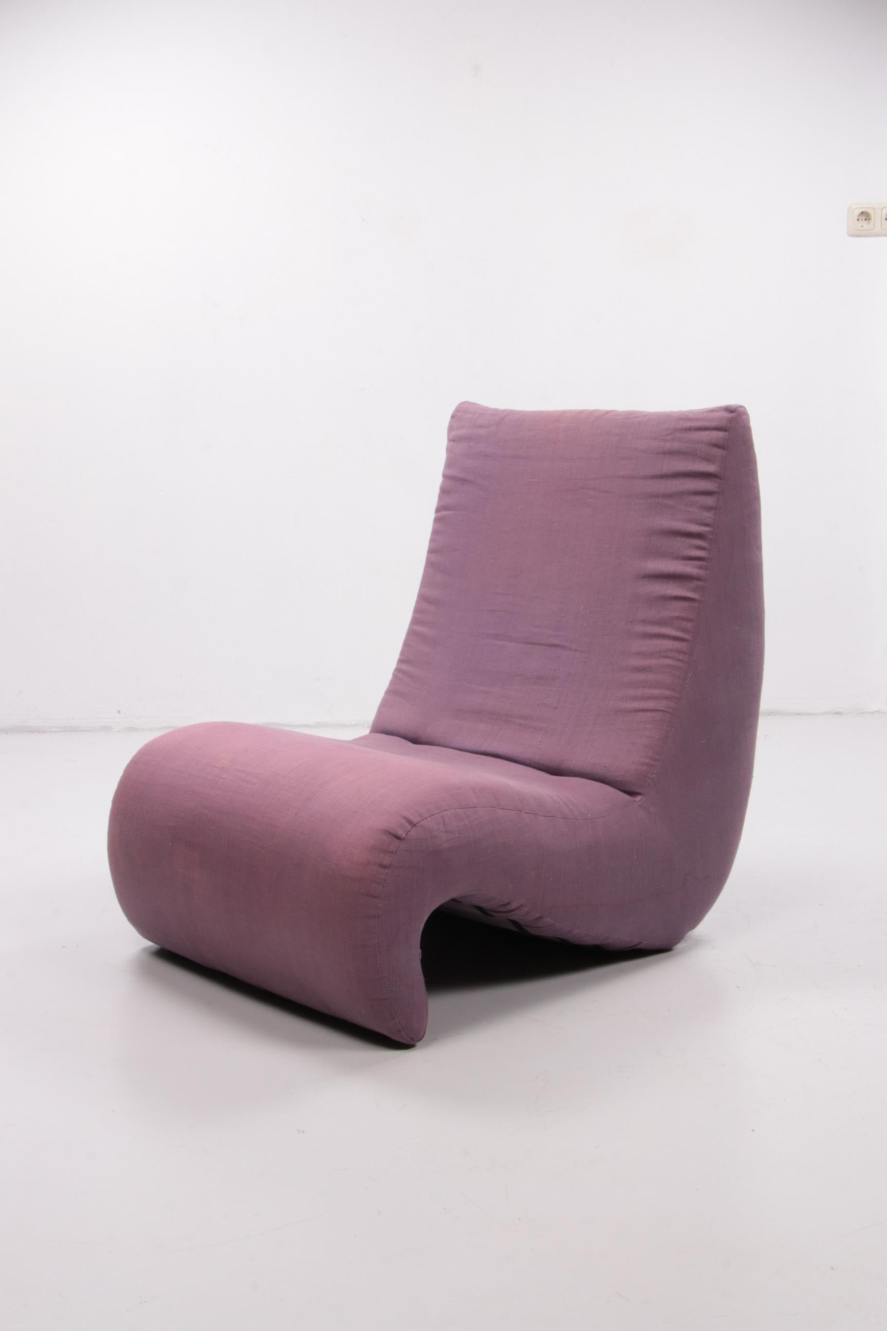 Foam Vintage Relax Armchair Design by Verner Panton Model Amoebe 1970