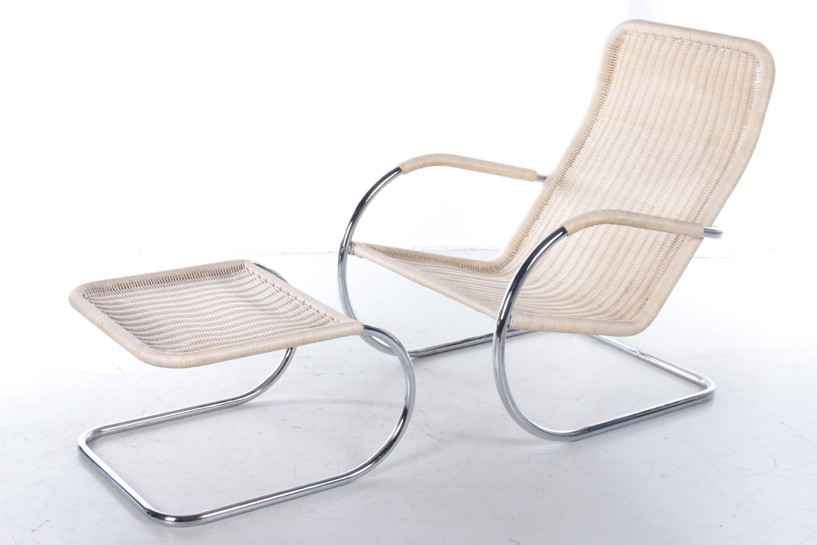 Mid-Century Modern Vintage Relax Chair with Ottoman from Tecta, Design by Anton Lorenz Germany