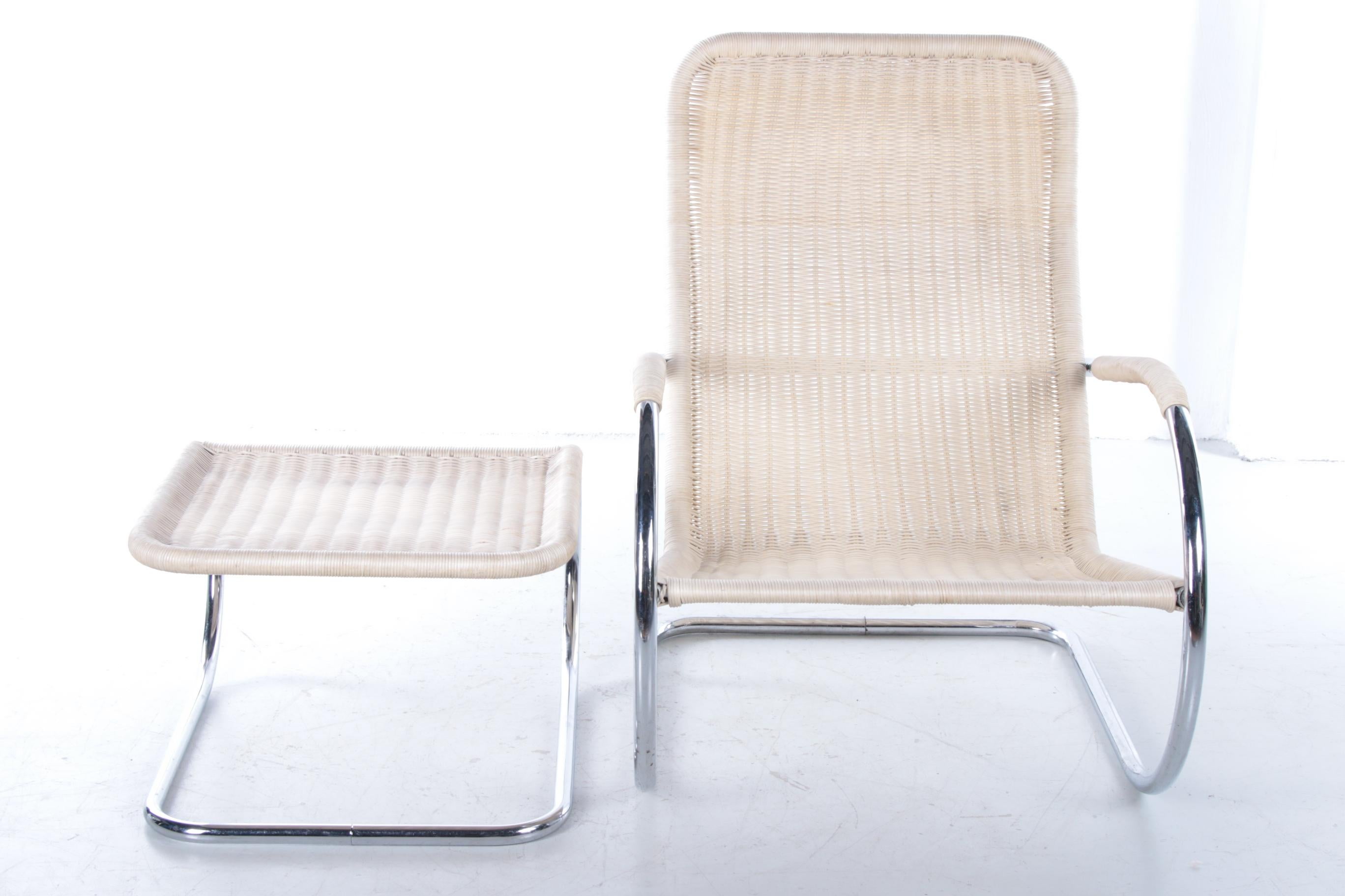 Late 20th Century Vintage Relax Chair with Ottoman from Tecta, Design by Anton Lorenz Germany