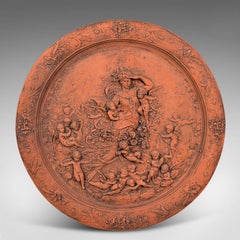 Vintage Relief Wall Plaque, English, Terracotta, Outdoor, Garden, Decorative