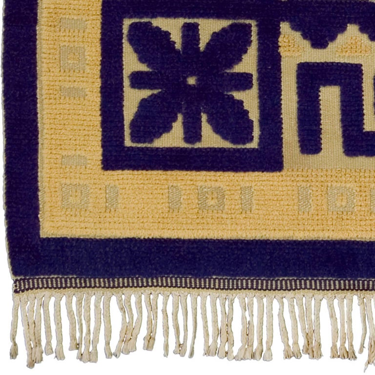 Vintage "Reliefflossa" Swedish Pile Weave Carpet, 1965 For Sale at 1stdibs