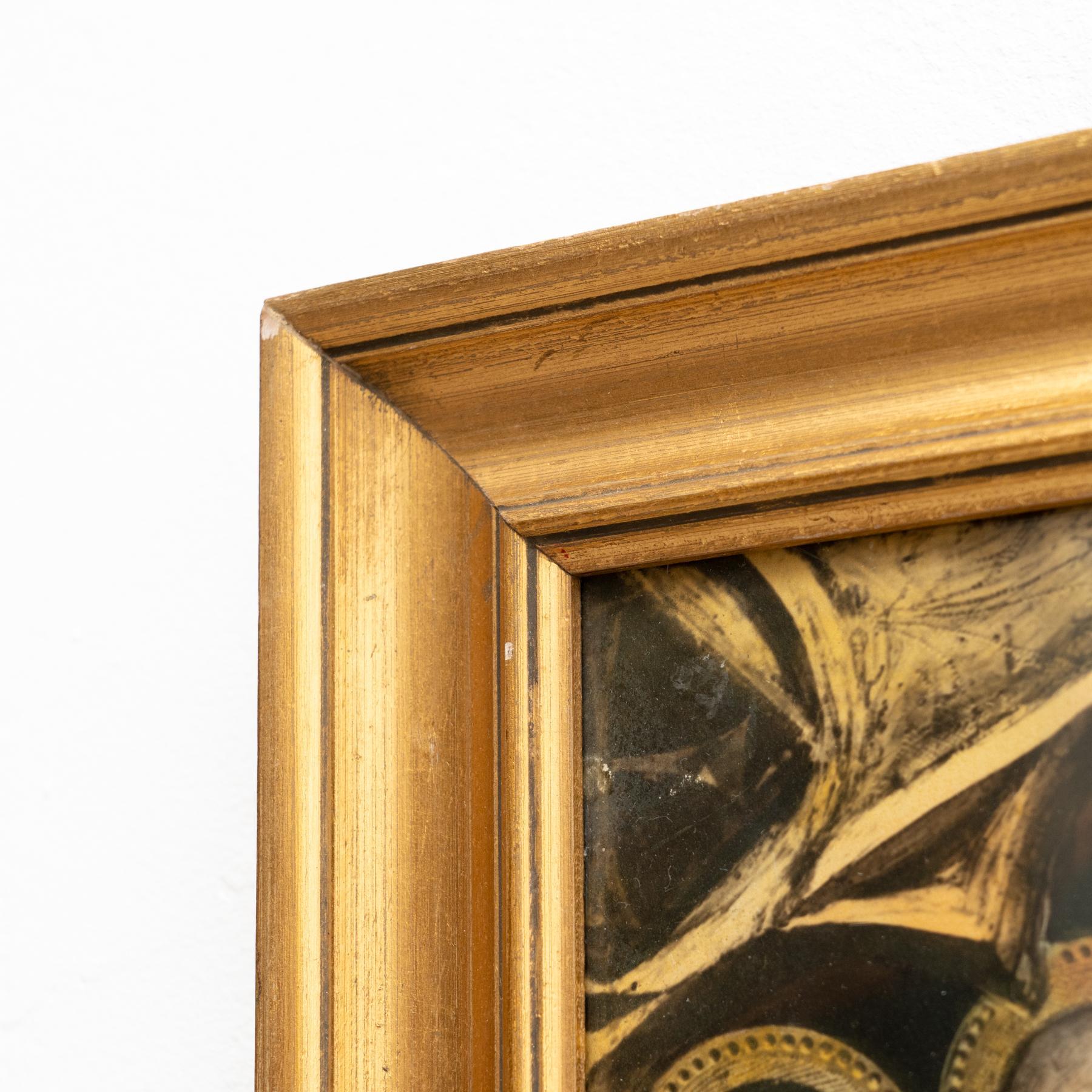 Vintage Religious Framed Artwork, circa 1950 5