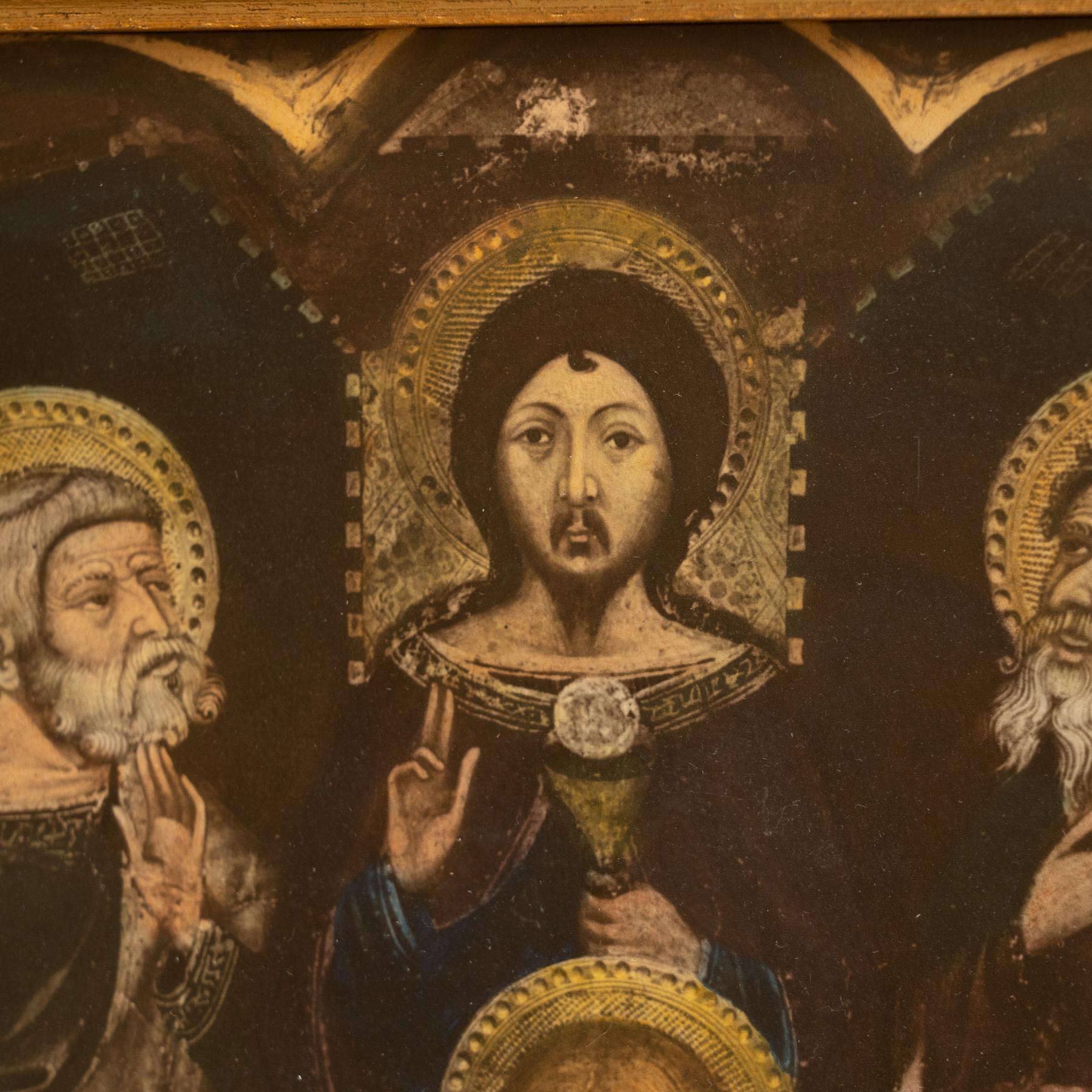 Vintage Religious Framed Artwork, circa 1950 In Good Condition In Barcelona, ES