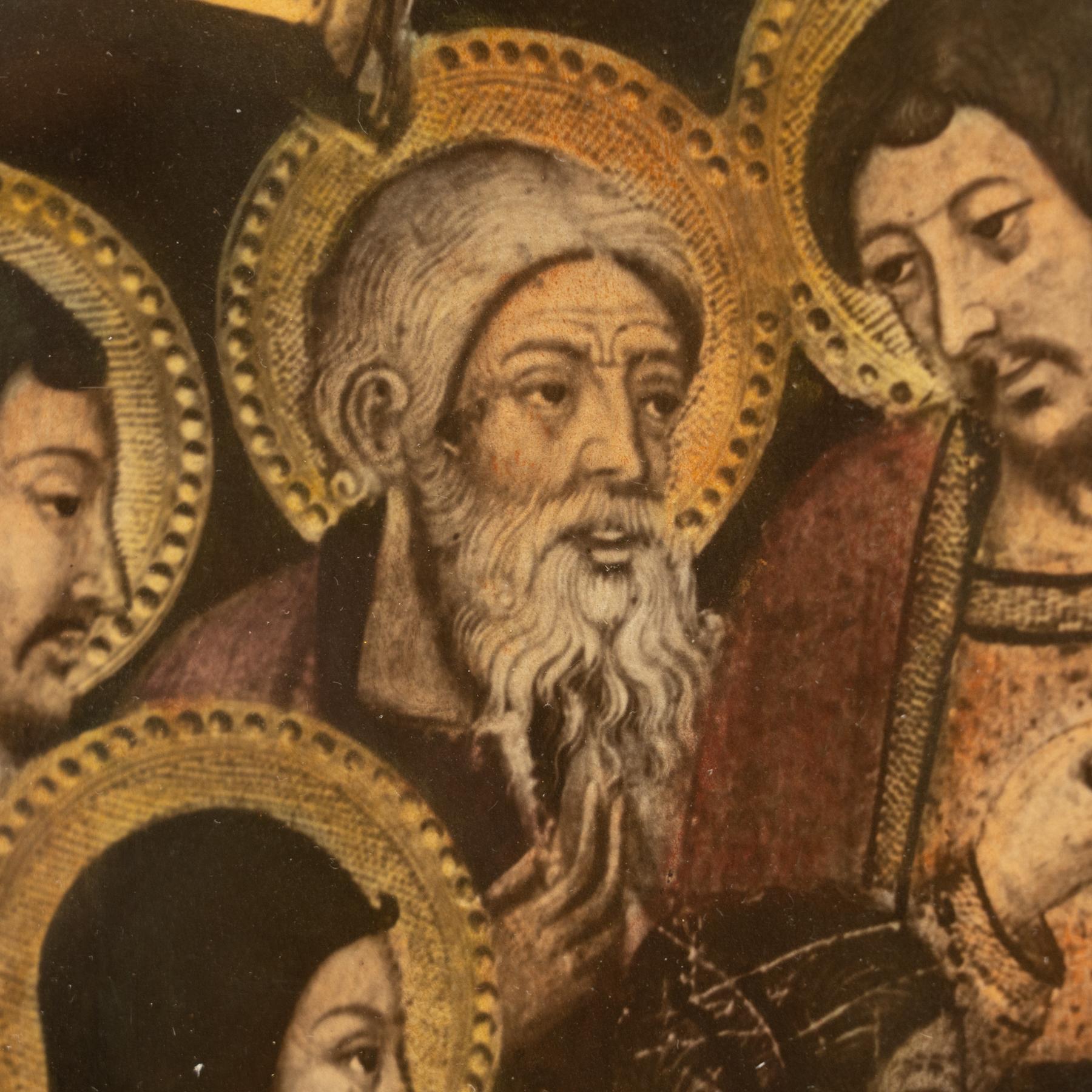 Wood Vintage Religious Framed Artwork, circa 1950