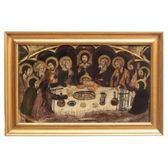 Vintage Religious Framed Artwork, circa 1950