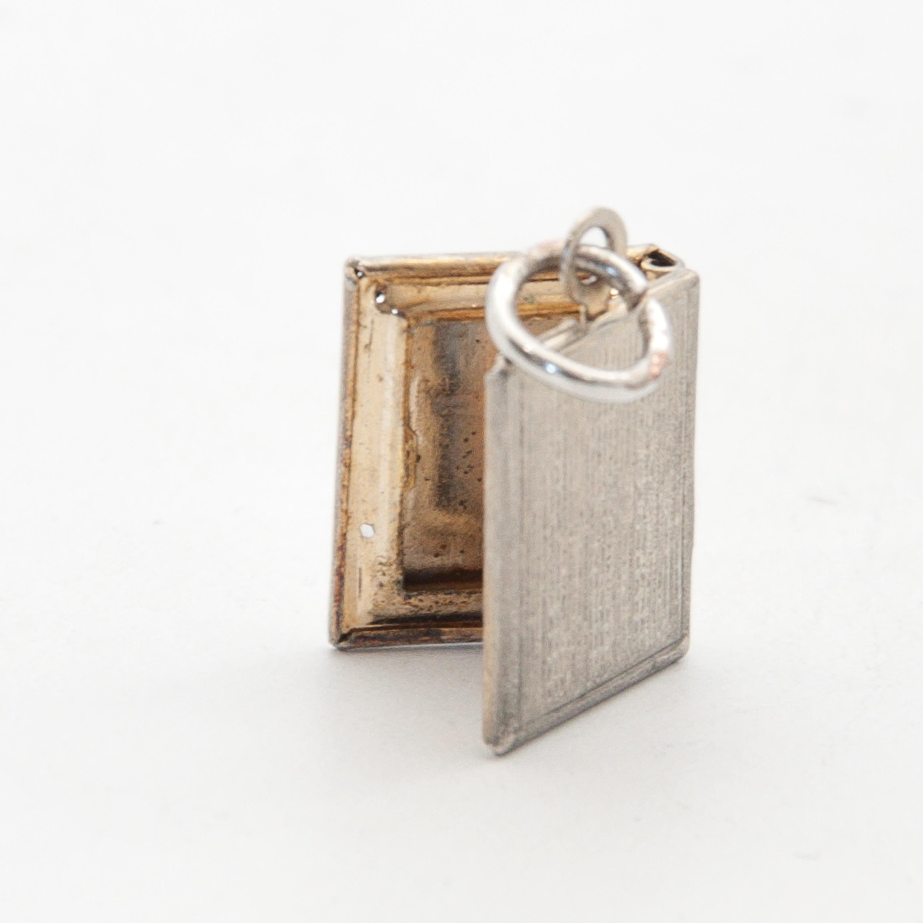 Vintage Religious Miniature Book Locket Charm Pendant 1