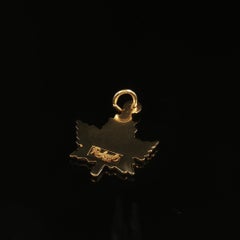 Vintage Rembrandt 14K Yellow Gold Niagara Falls Maple Leaf Charm 1.7g