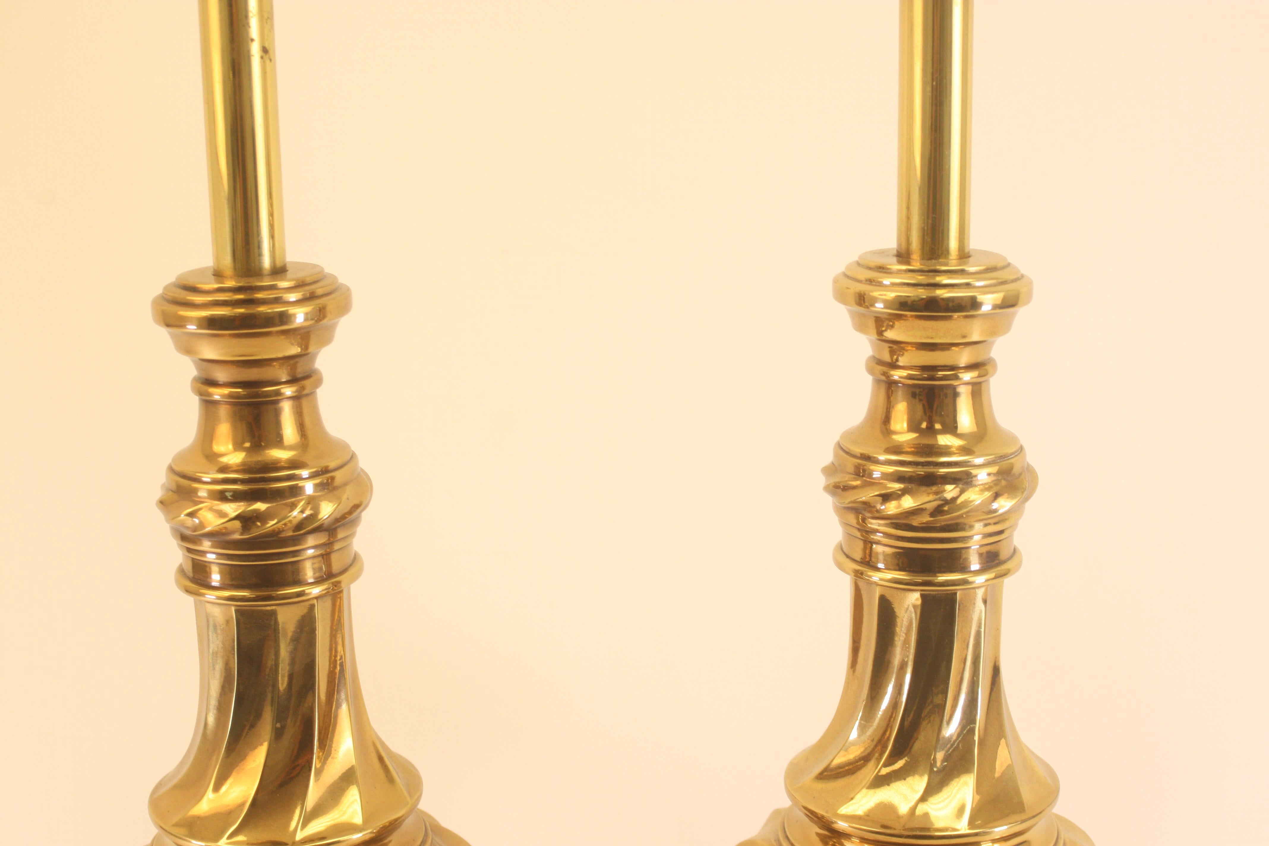 American Vintage Rembrandt Brass Lamps For Sale