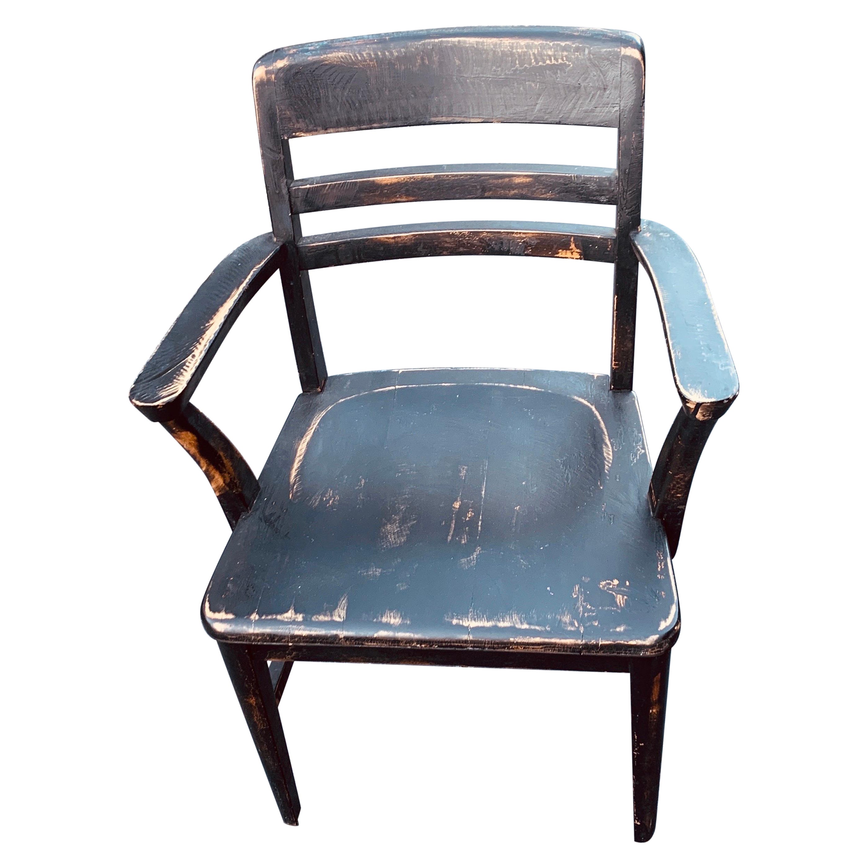 Vintage Remington Rand Bankers Style Traditional Wood Arm Chair