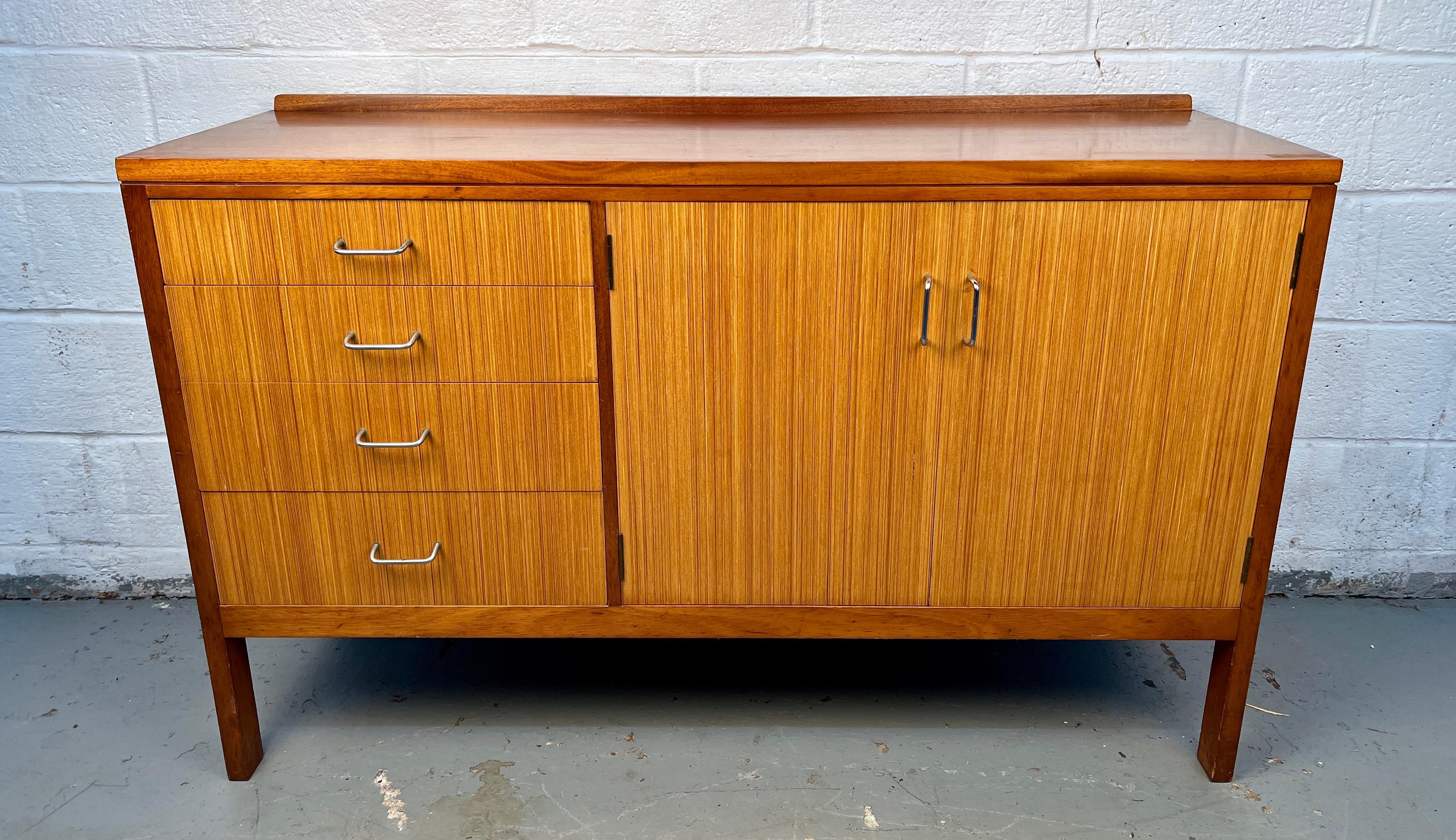 Mid-Century Modern Vintage Remploy Military Stag Sideboard For Sale