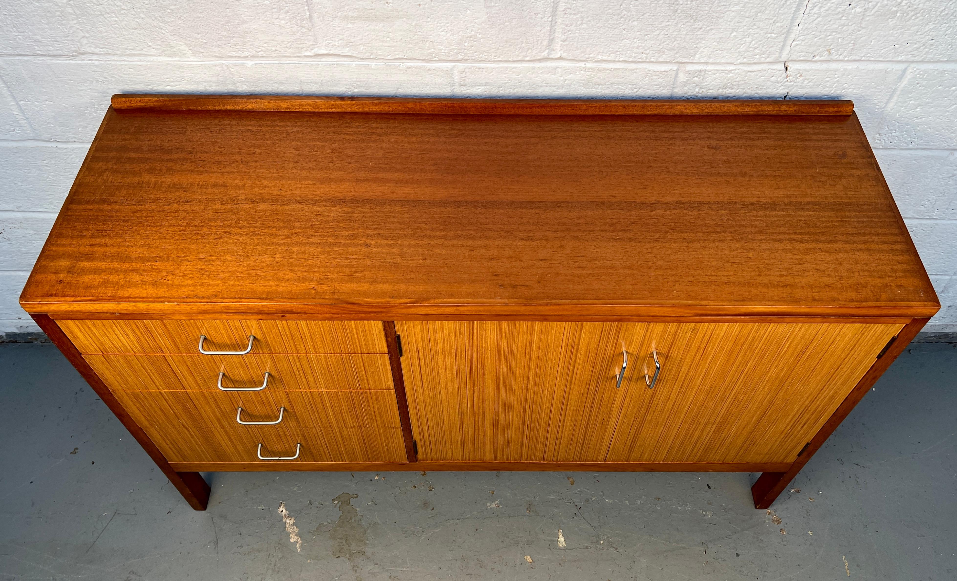 Vintage Remploy Military Stag Sideboard In Good Condition For Sale In Brooklyn, NY